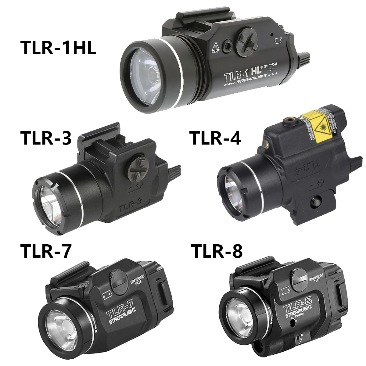 Фото TLR Тактическое оружие для страйкбола Scout Light TLR-1 TLR-1HL TLR-3 TLR-4 TLR-7 TLR-8 Светодиодный фонарик для пистолета-пистолета Прожектор Лампа Факел №1