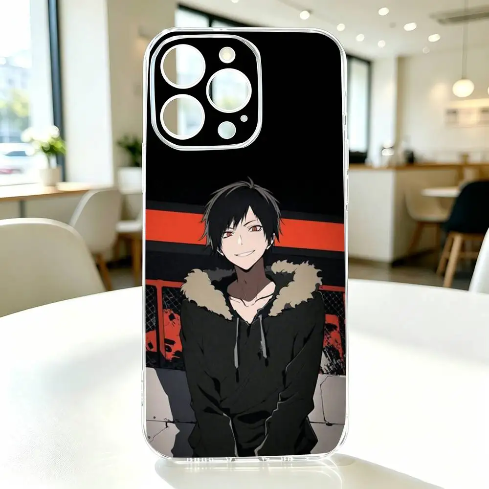 Фото Чехол для телефона с аниме-дизайном DuRaRaRa для iPhone 17, 16, 15, 14, 13, 12, 11 Mini, Pro, Max, Plus, прозрачный №5