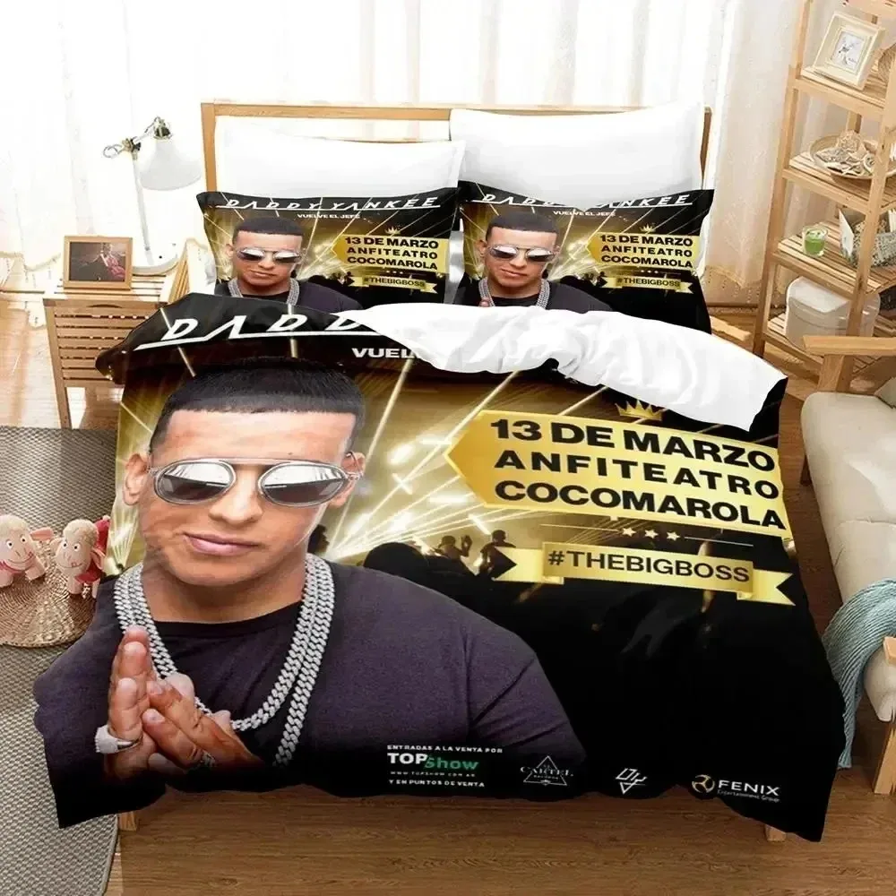 Фото Комплект постельного белья Daddy Yankee с 3D принтом, комплект постельного белья с наволочкой, пододеяльник, мягкое постельное белье королевского размера для дома №4