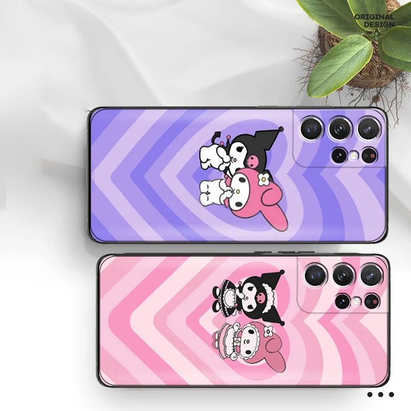

Japan Holle Kitty Phone Case For Samsung Galaxy S22 S21 S20 Ultra FE 5G S22 S10 10E S9 Plus Back Liquid Silicon Silicone Cover