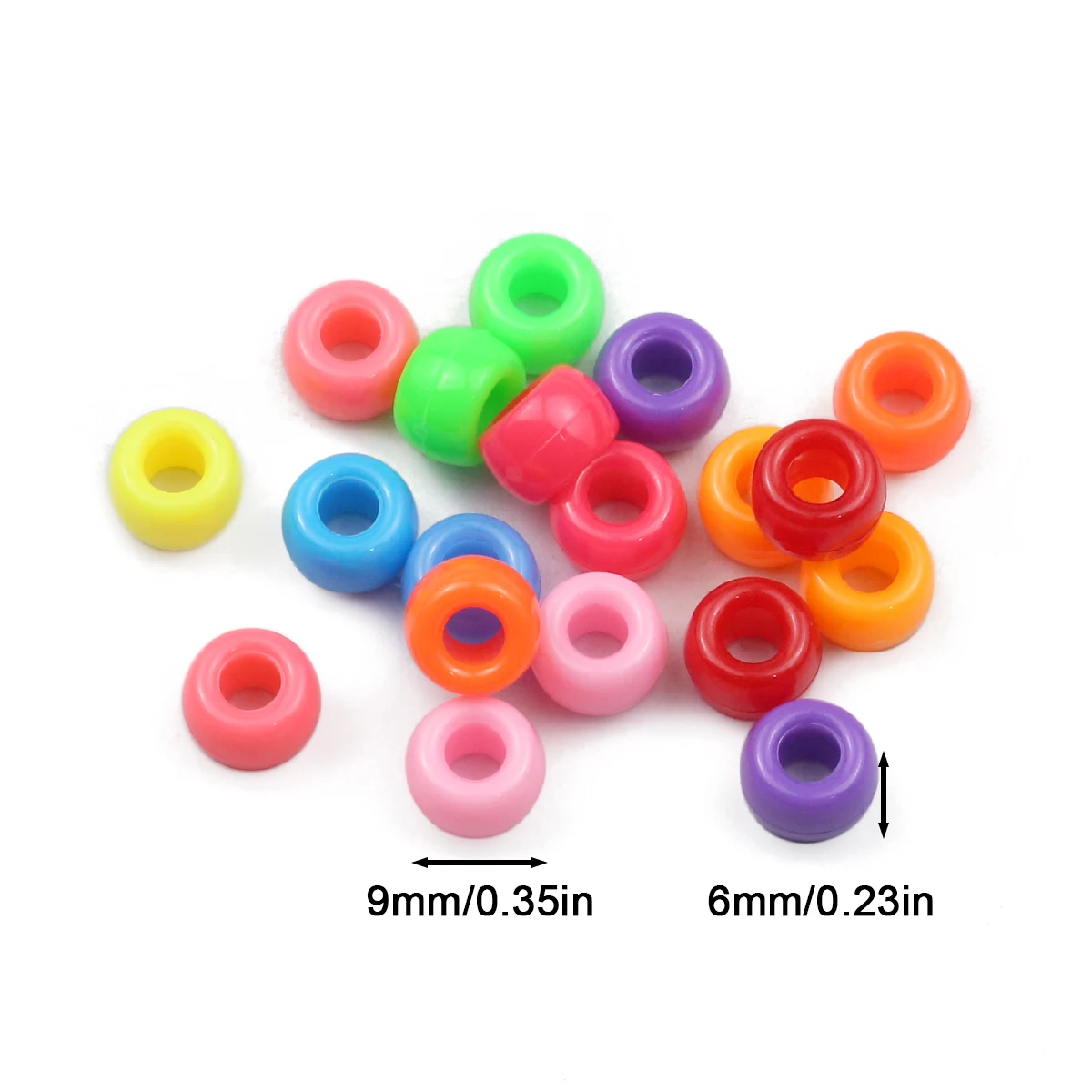 2000 шт. разноцветные бусины пони смешанные пластиковые для пирсинга рукоделия