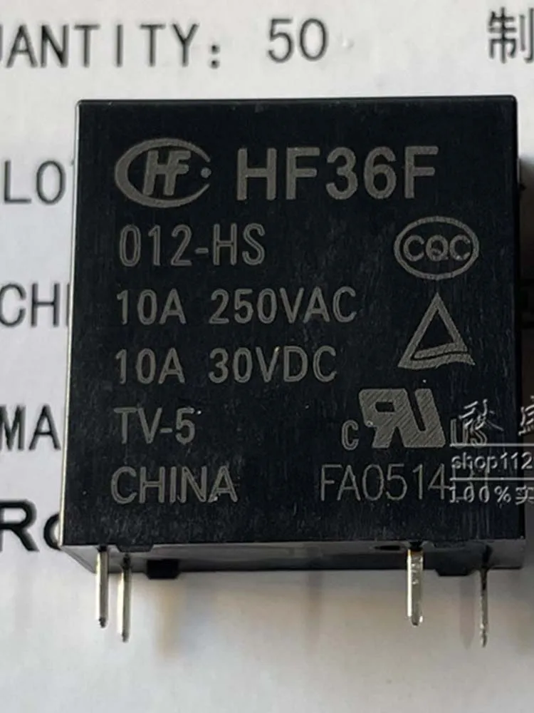 Relé Hf36f 012-hs 12vdc 10a Pinos Pcs 12v