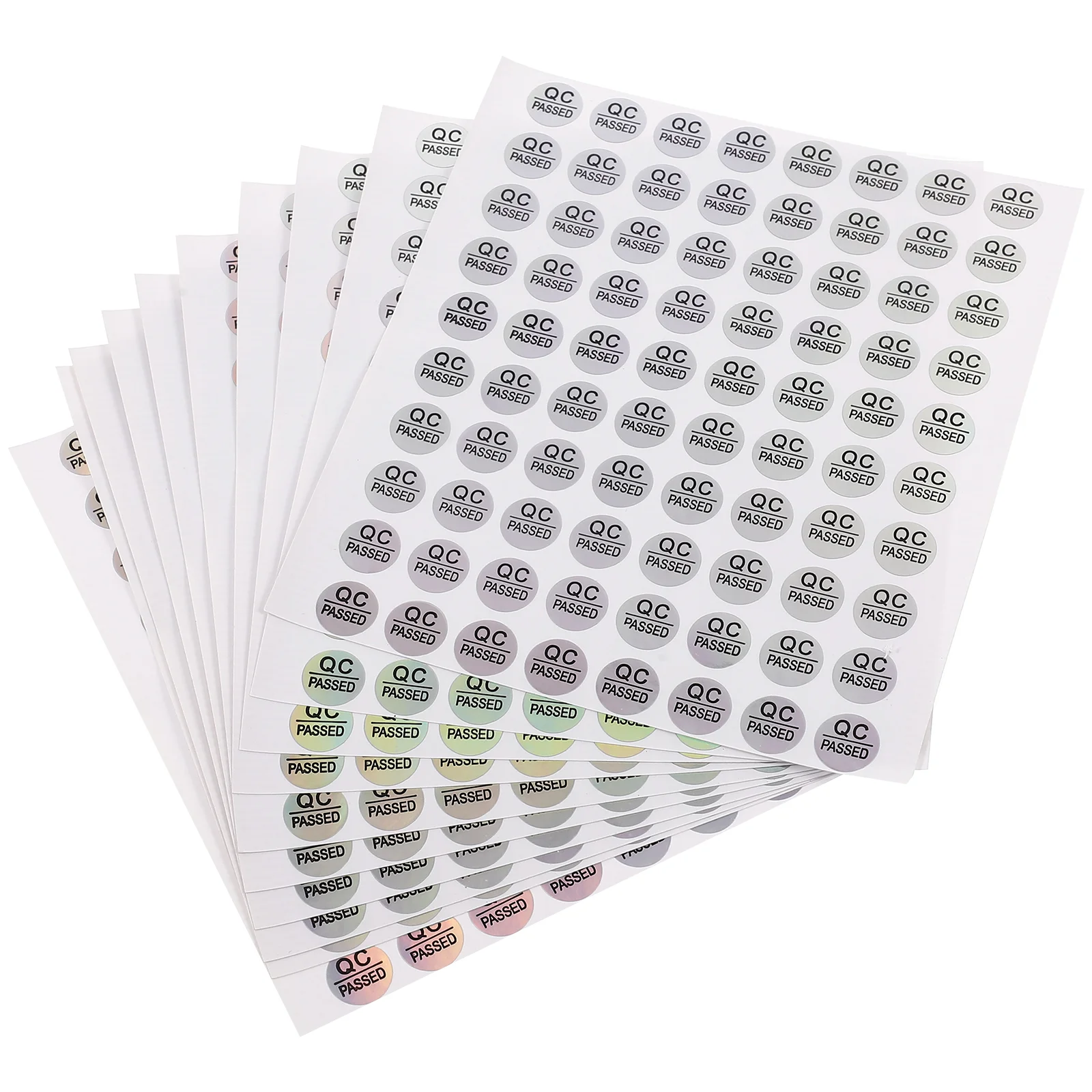 

800 Pcs Qc Pass Tag Colored Stickers Label Warehouse Tested Tags Pvc Self-adhesive Status Passed Labels Convenient
