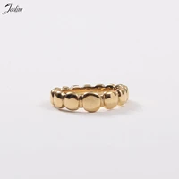 joolim high end gold finish waterproof fashion unique bread gradient rings trendy for women stainless steel jewelry wholesale