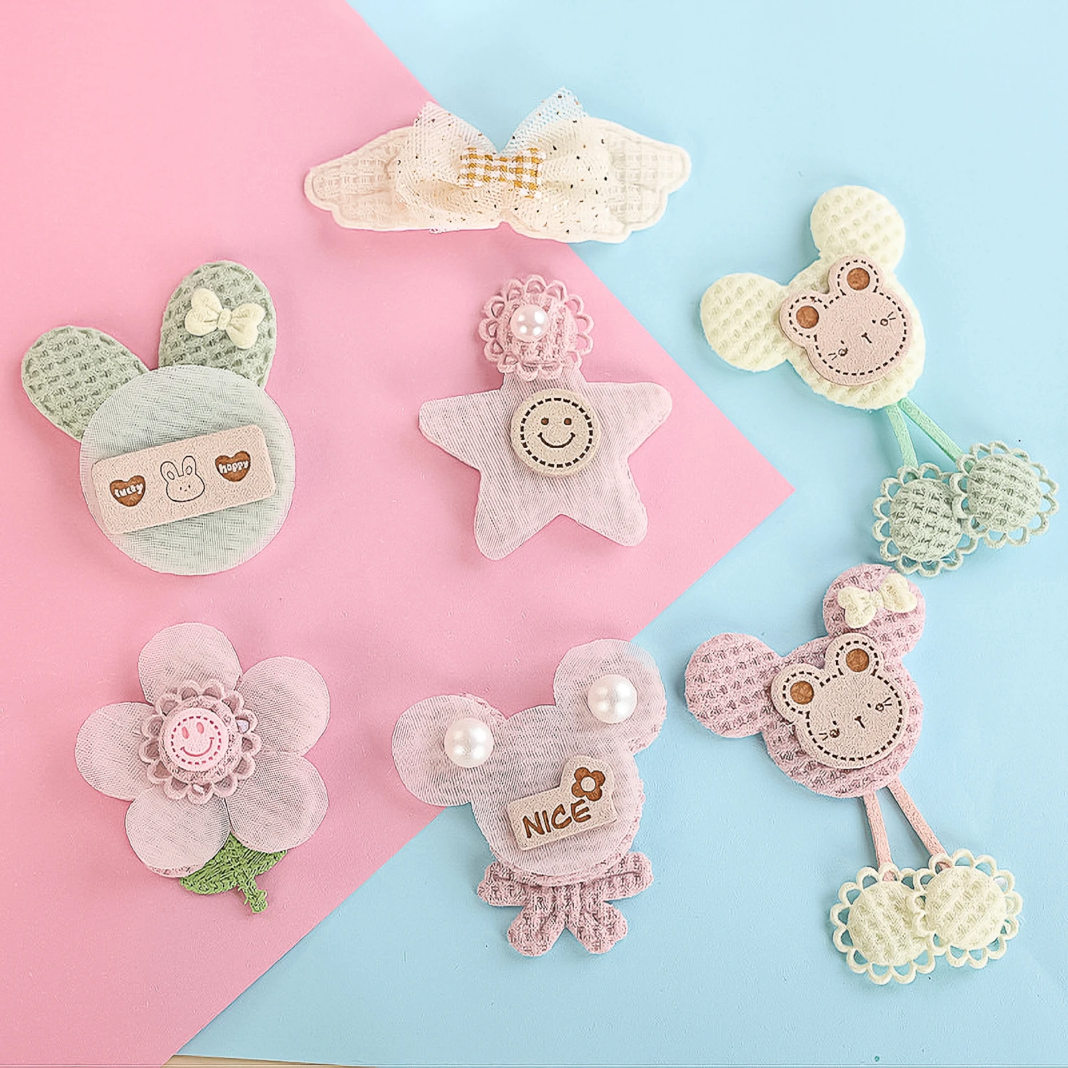 

5 шт./партия, нашивки из плюшевой ткани с вышивкой