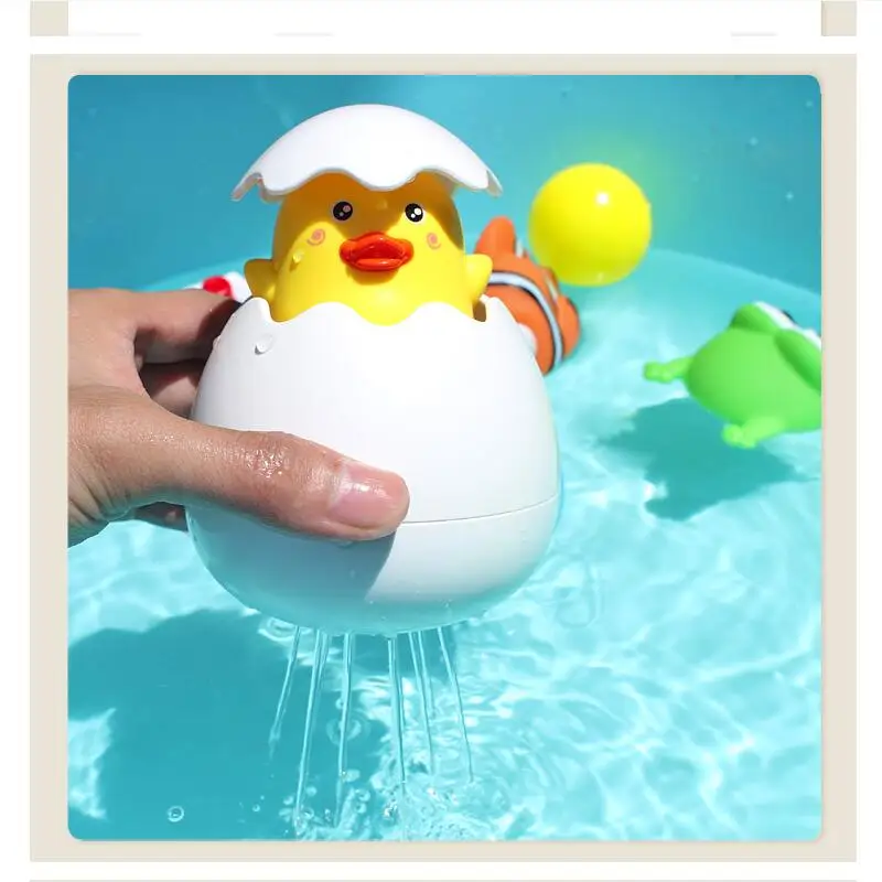 

Children's Bath Toy Baby Paddle Bathtub Game Ducklings Shower Spray Water Rains Penguin Floating Clouds Baby Playing Water Toys