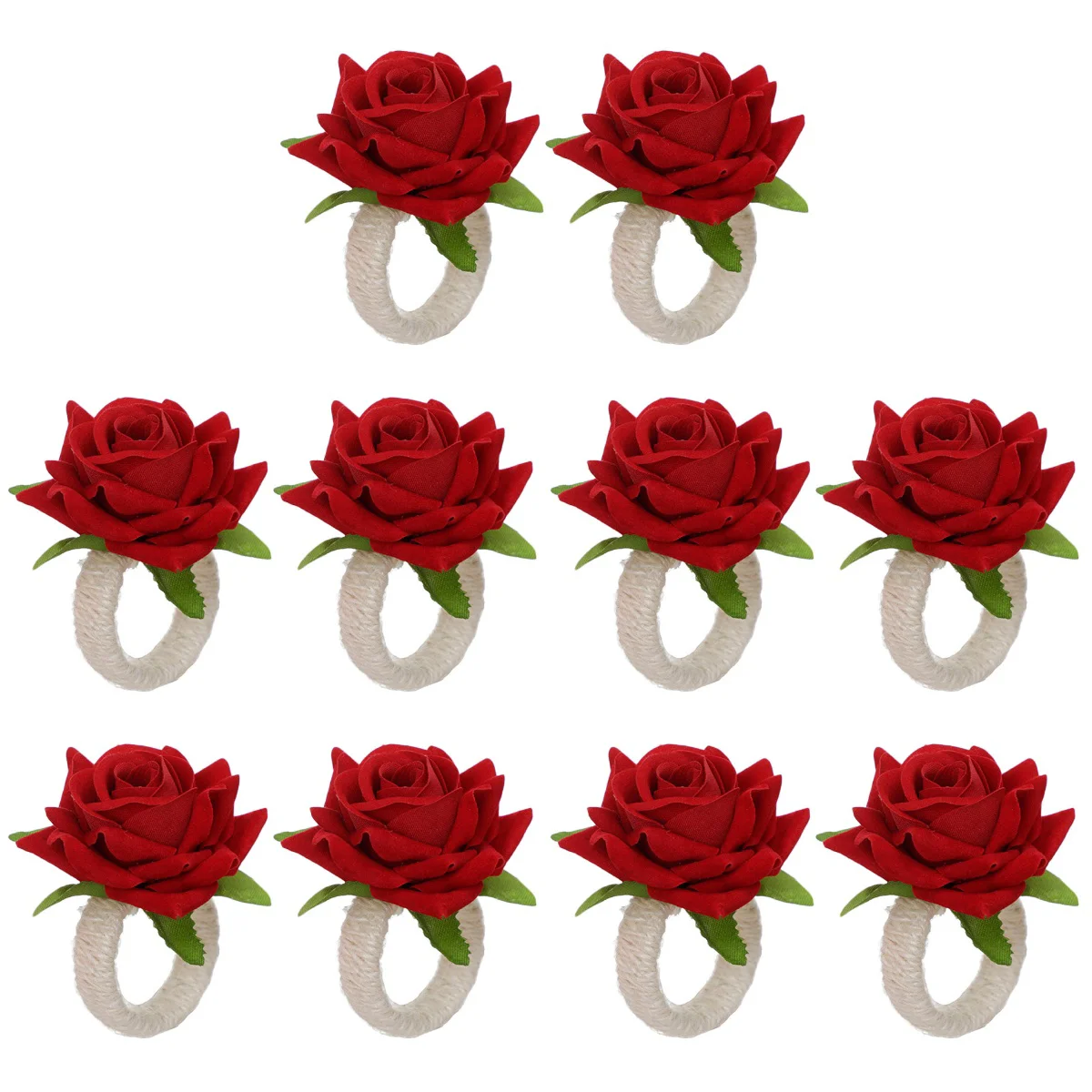 

Napkin Ring Party Buckle Ringss Valentine Rose Flower Holders Bridal Decor Christmas Wedding Floral Holder Restaurant Hotel Day