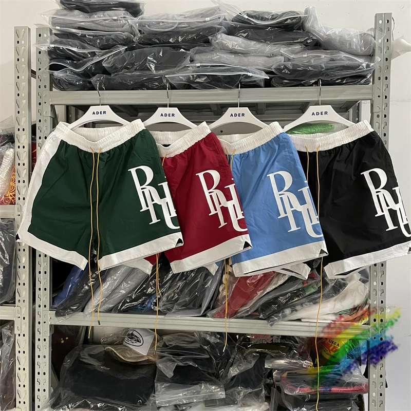 

Outdoor Leisure RHUDE Shorts Men Women Loose Blue Green Black Red New York Limited Rhude Breeches
