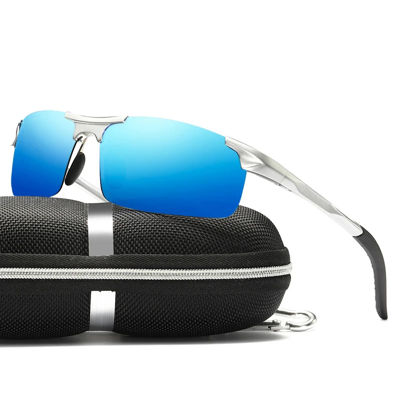 

Dropshipping Aluminum Magnesium Luxury Gafas De Sol UV400 Polarized Fishing Driving Sports Sunglasses with Silica Gel Coate