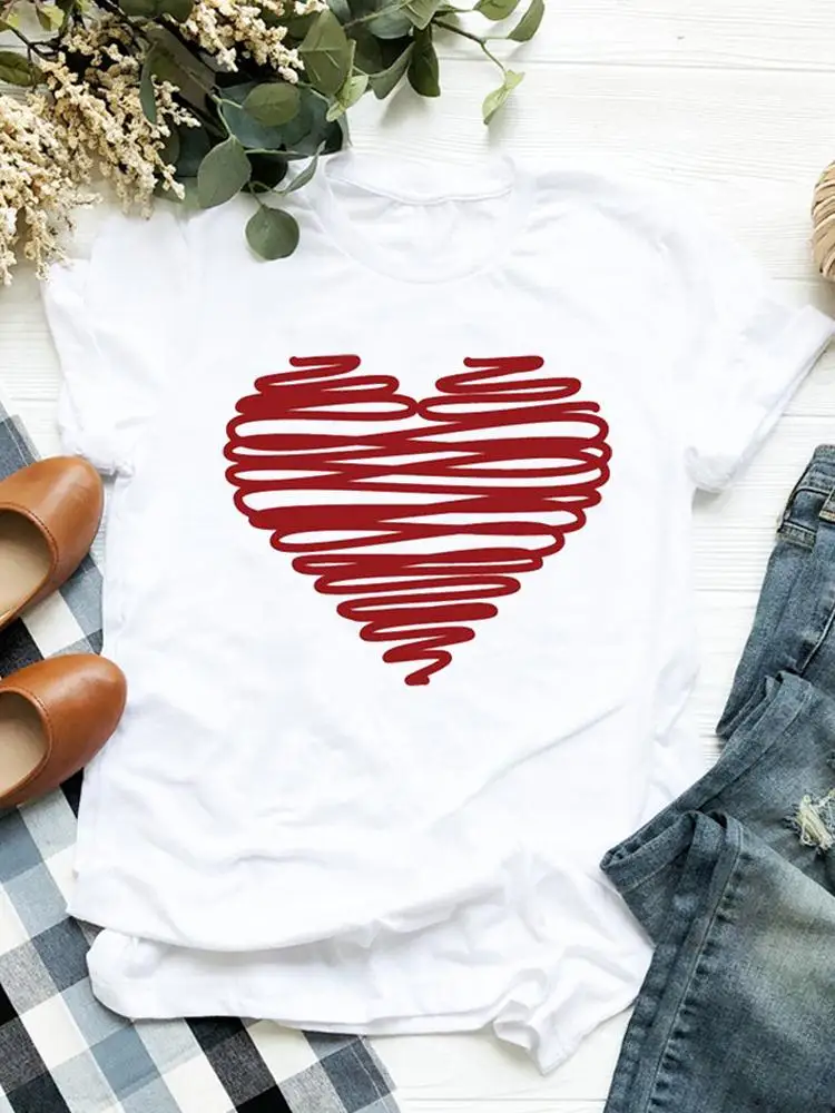 

Женская футболка в полоску, с коротким рукавом и графическим принтом