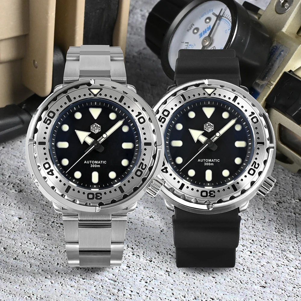 

San Martin SBBN015 Diver Tuna Automatic Mechanical Men Watch Stainlss Steel Sapphire Luminous 300M Waterproof Men's Watch