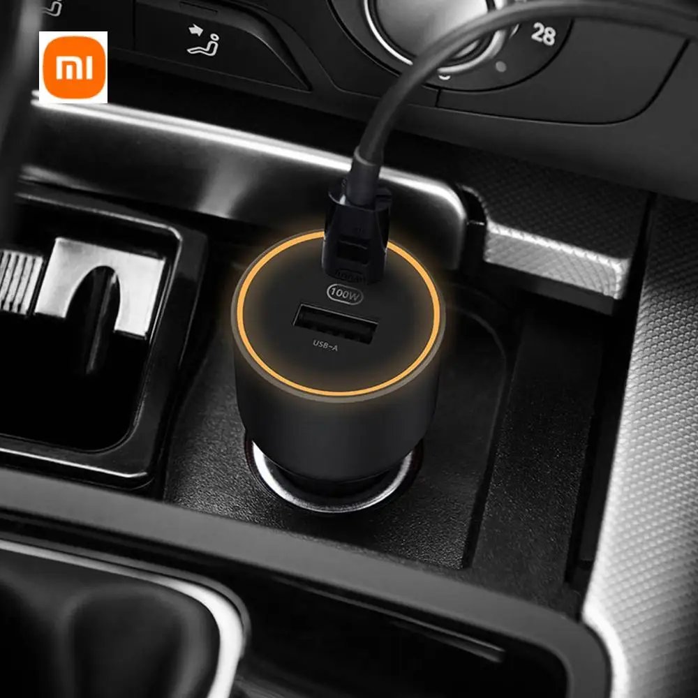 

Original Xiaomi Car Charger 100W QC 5V 3A Fast Charging USB-A USB-C Dual Port Output USB Wireless Power xiaomi official store