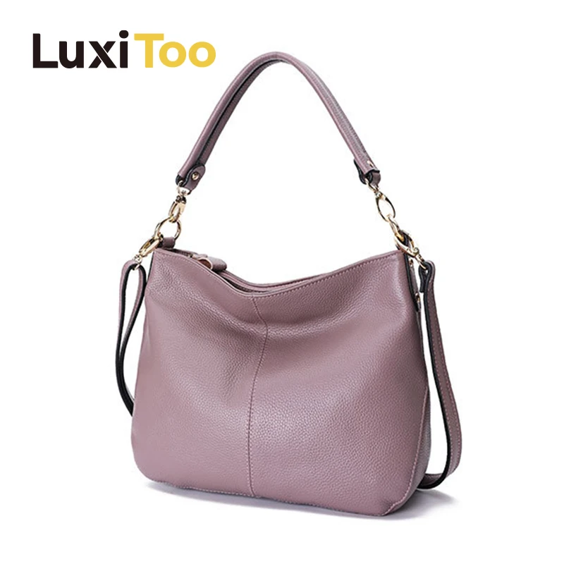 Genuine Leather Handbag  Women Casual Tote Bags Daily Shoulder Bag High Quality Messenger Bag Soft Cowhide Hand Bags for Women