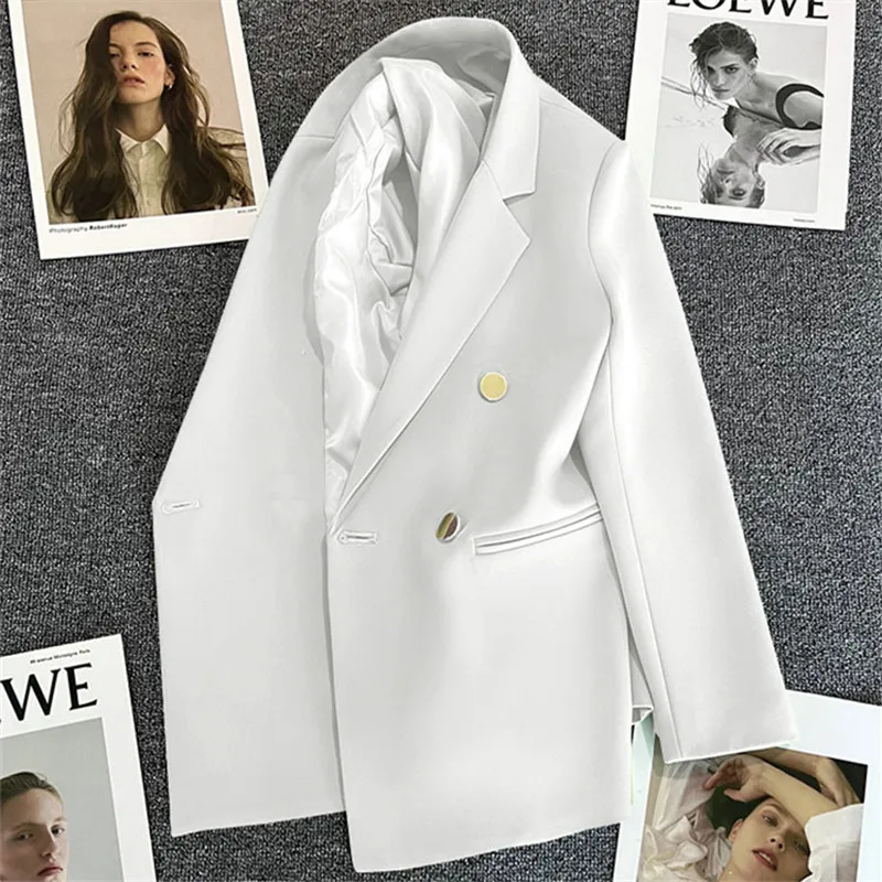 2023 Women's Spring Dress Candy New Blazer Coat Korean Long Sleeve Fashion Elegant Temperament Casual Button Loose Top