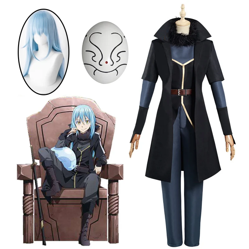 

Anime Cosplay That Time I Got Reincarnated As A Slime Cosplay Rimuru Tempest Cosplay Costumes Suit Wig Mask Halloween Costume