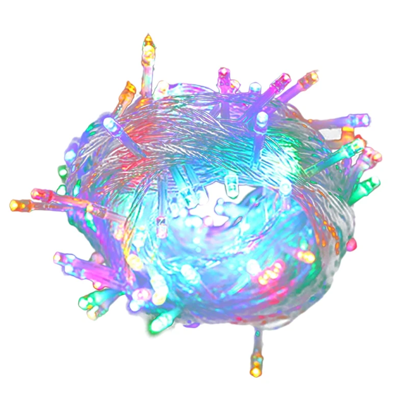 

Hot HG-220V 10 Meter 100 Light String LED Colorful Lights String Lights EU Plug