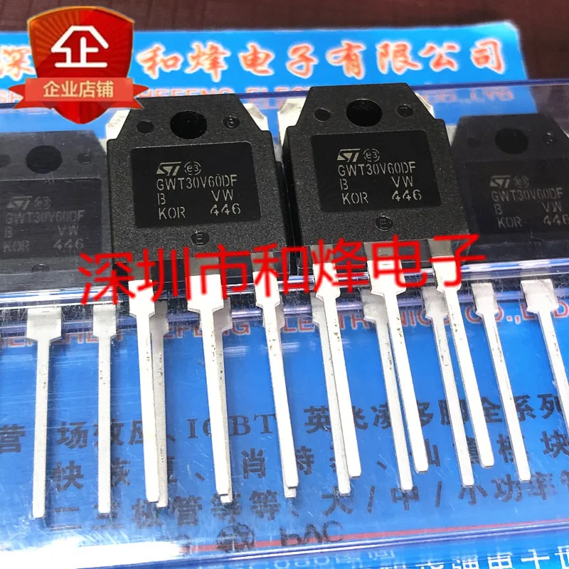 

5PCS-10PCS GWT30V60DFB STGWT30V60DFB TO-3P 600V 60A NEW AND ORIGINAL ON STOCK