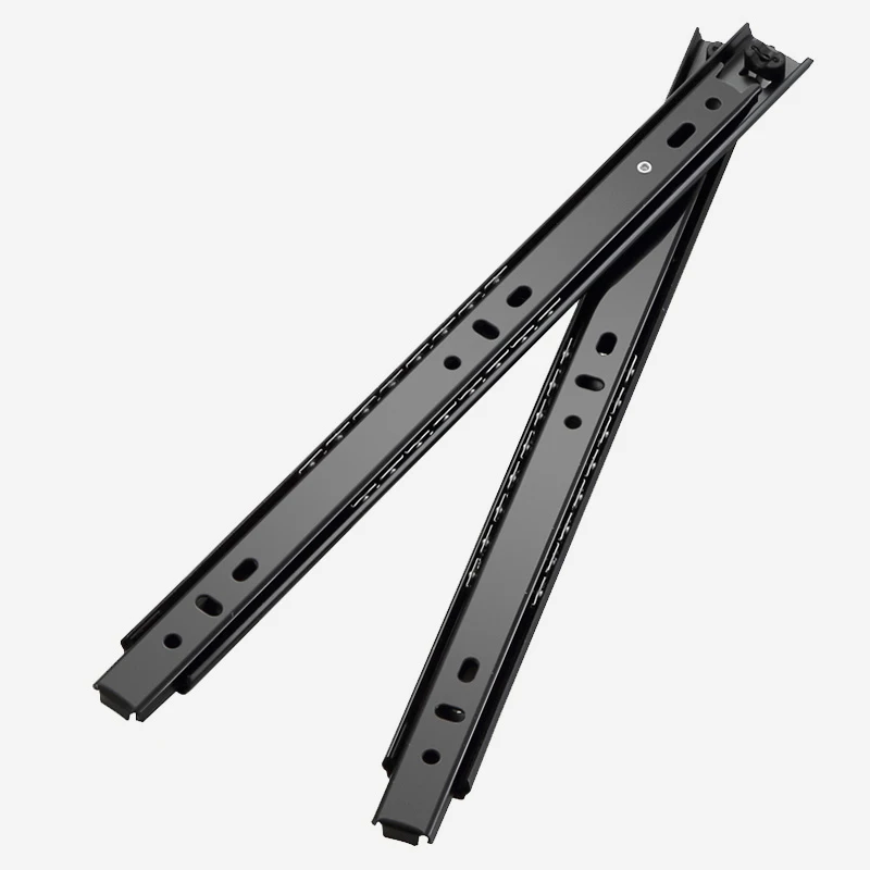 CXHIIA Drawer Two Section Rail Computer Desk Keyboard Bracket Desk Two Section Black Slide Rail Mute Ball Track Accessories