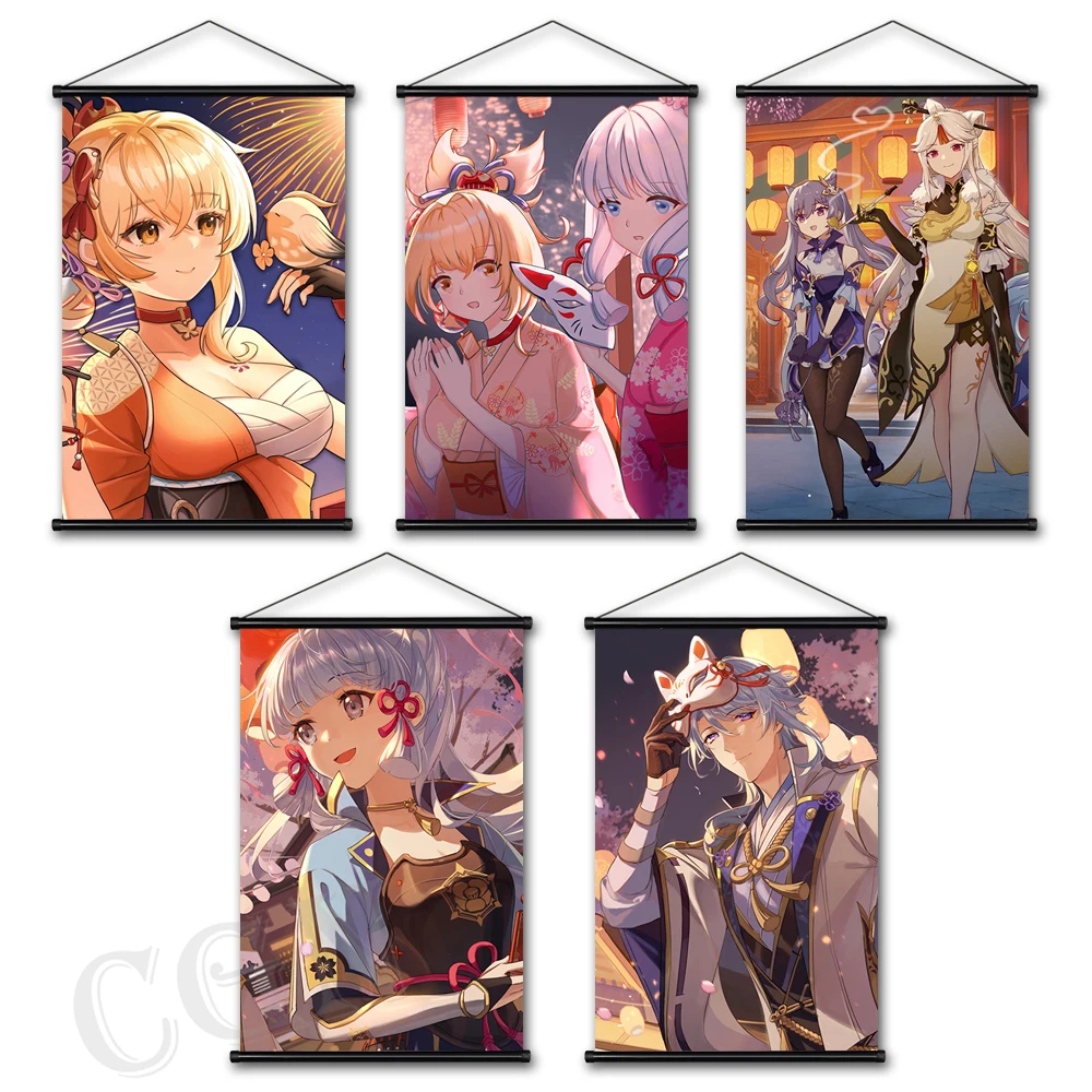 

Classic Game Poster Canvas Painting Bennett Wall Art Genshin Impact HD Print Picture Hanging Scrolls for Boys Bedroom Home Decor