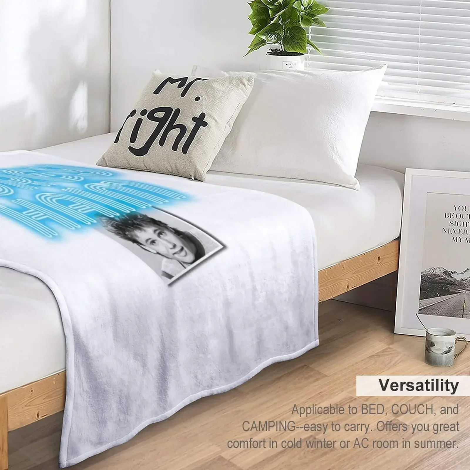 Corey Haim - Neon Effect Throw Blanket Hairy Beach Plaid Blankets