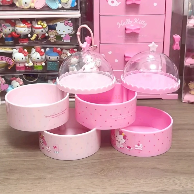 Оригинальная шкатулка для хранения украшений Sanrio Cinnamoroll Colorful Afternoon Tea, мини-органайзер с выдвижными ящиками для небольших повседневных аксессуаров (art.: 3920da08ce08d) - 3920da08ce08d
