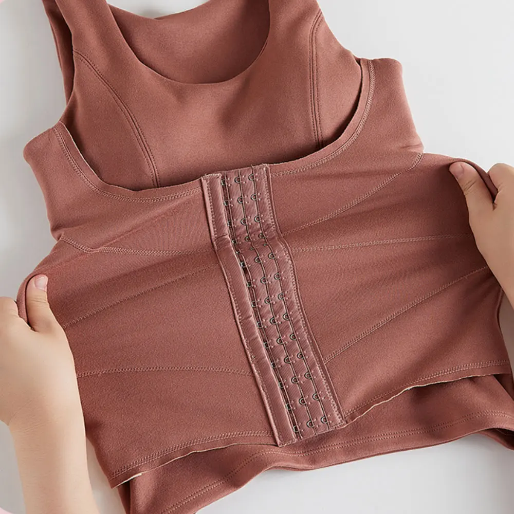 Corset Top Thermal Underwear Body Shaper Tops With Bra Women Waist Trainer Shapewear Fleece Reducing Girdles Tummy Slimming Belt