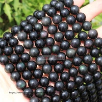 natural rainbow obsidian 4 18mm round gem stone loose beads 15inch 100 natural guarantee for diy jewelry making