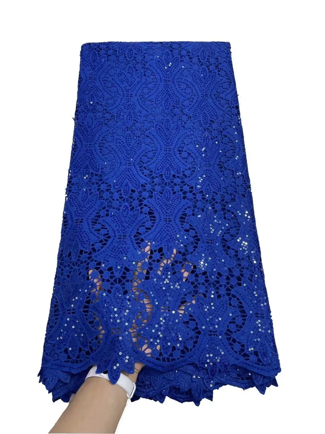 Новейшая африканская кружевная ткань 2022 Высококачественная вышитая с блестками