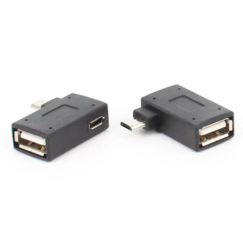 Фото Адаптер Micro USB OTG с углом 90 градусов для Fire Stick TV, Snes mini Classic, Nes Mini с блоком питания, лево- и правосторонний угловой разъем №5
