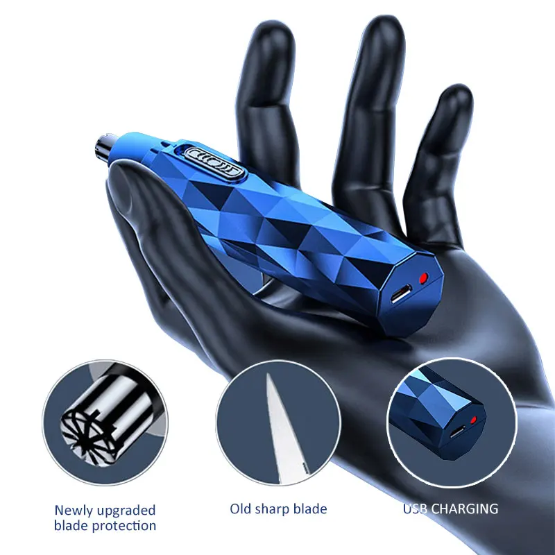 

Новый электрический триммер для волос в носу и ушах, триммер для волос, система вакуумной очистки для мужчин, триммер для волос в носу, водон...