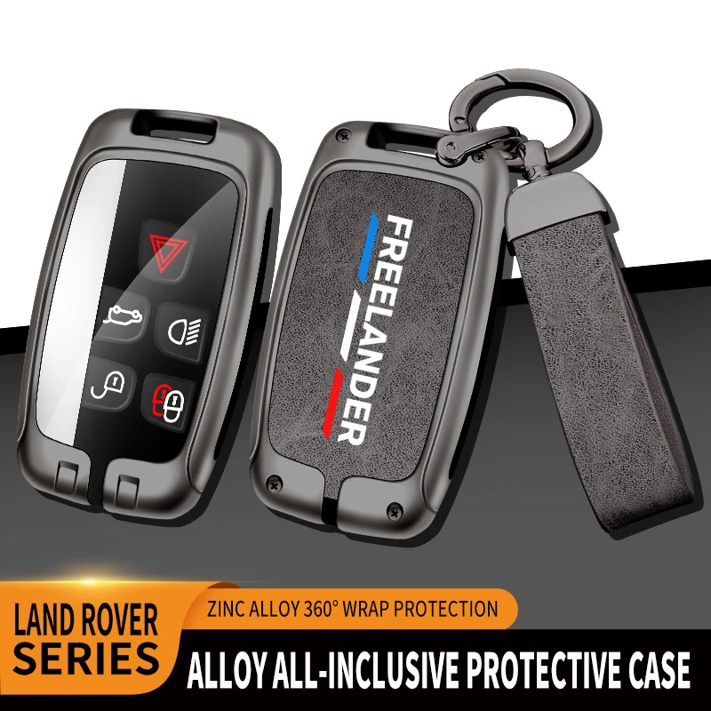 

Автомобильный чехол из ТПУ и цинкового сплава для ключей с логотипом Land Rover Freelander, автомобильный брелок для ключей, металлический корпус для ключей, аксессуары для украшения интерьера