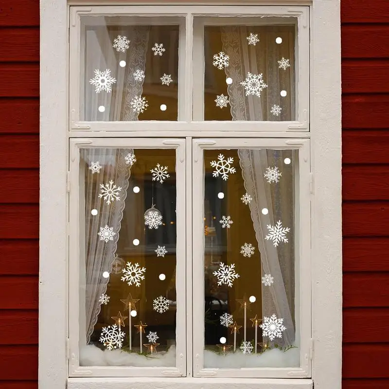

Snowflake Wall Decal Christmas Snowflakes Clings Decoration Removable Christmas Snowflakes Window Clings For Christmas Winter