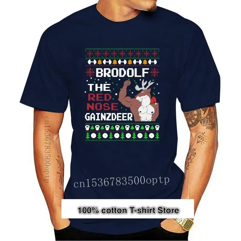

Camiseta Brodolf de la nose roja para hombre y mujer, suether de Navidad gaizdeer, nueva