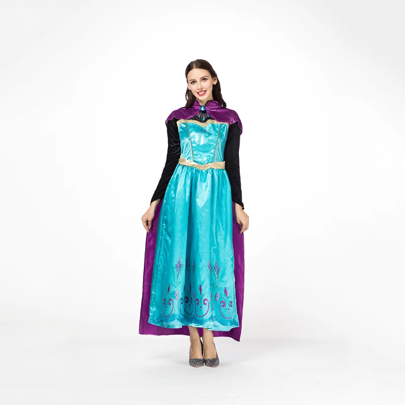 

Adult Fairy Tale Ice Princess Costume Dress Women Halloween Carnival Fancy Party Outfit