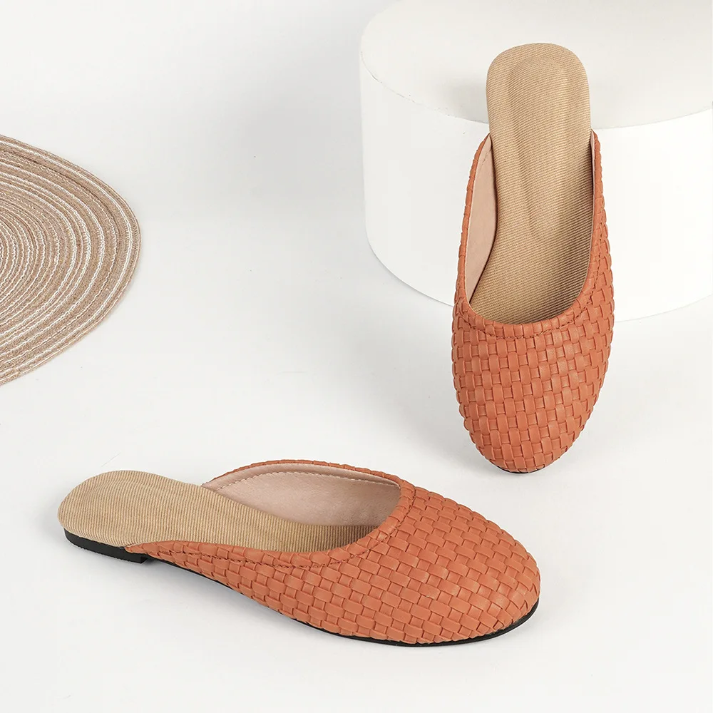 Shoes Woman 2022 Low Slipper Hoof Heels Rome Fabric Slides TPR Cotton Shoes Woman 2022 Low Slipper Hoof Heels Rome Slides Fabric