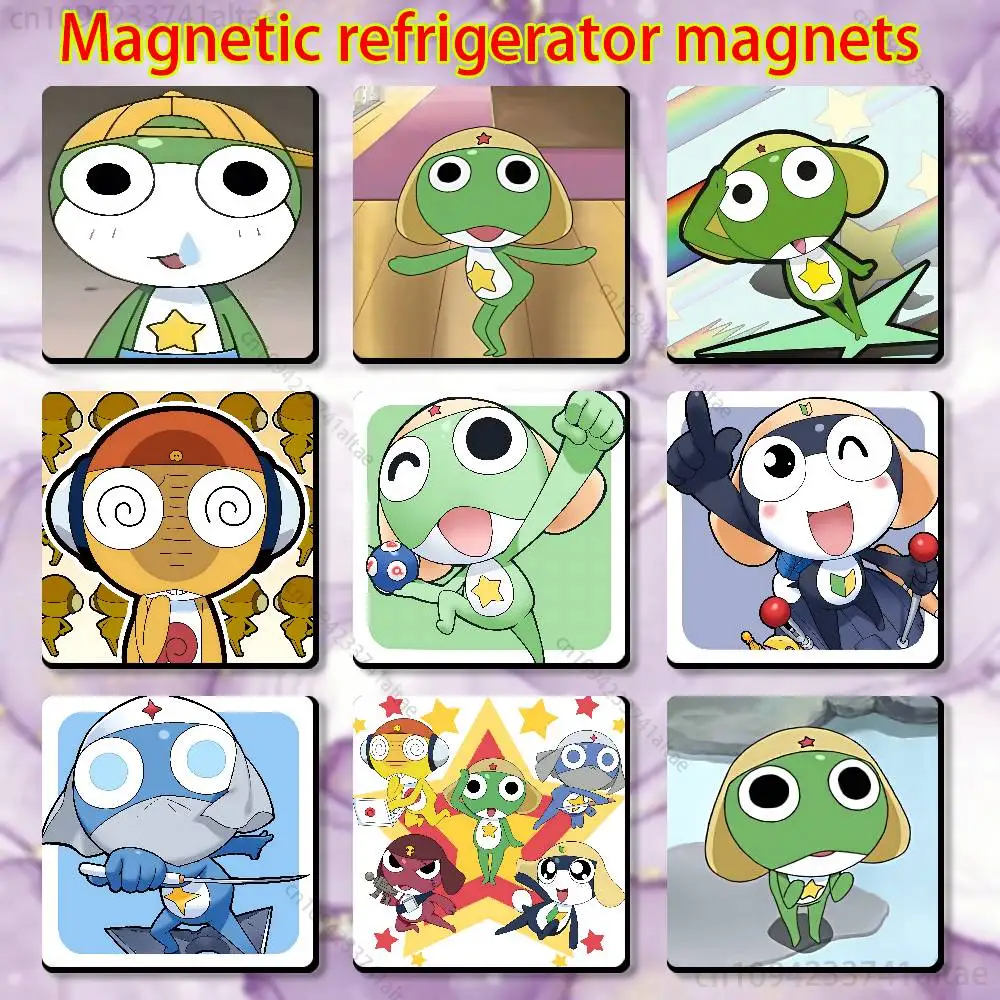 Фото Магнит на холодильник K-Keroro G-Gunsou Frog, персонализированный, прочный, пластиковый, квадратный, с изображением, магнитные наклейки на холодильник №1