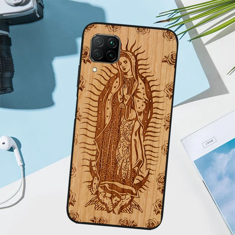 Фото Чехол Guadalupe San Judas Wood для Huawei Nova 7i 8i 3i 11i 12i 9 10 SE Y73 Y90 Y70 Y72 Y61 Y91 P30 P40 Lite P60 Pro №3