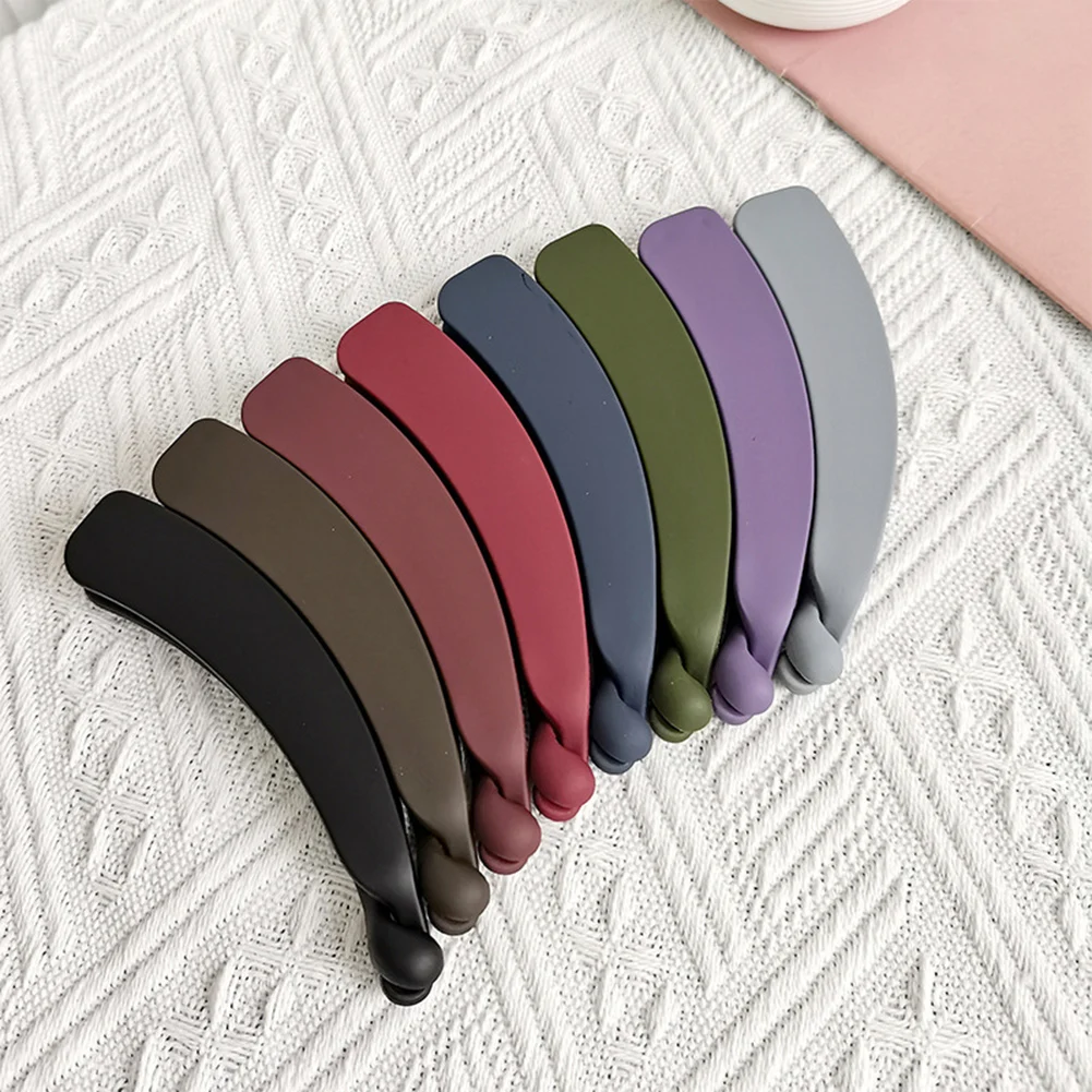 

Korea Banana Hair Clip New Solid Color Hair Claws Women Barrettes Hairpins Hair Accessories For Girls Ponytail Hoder Hair Clamp