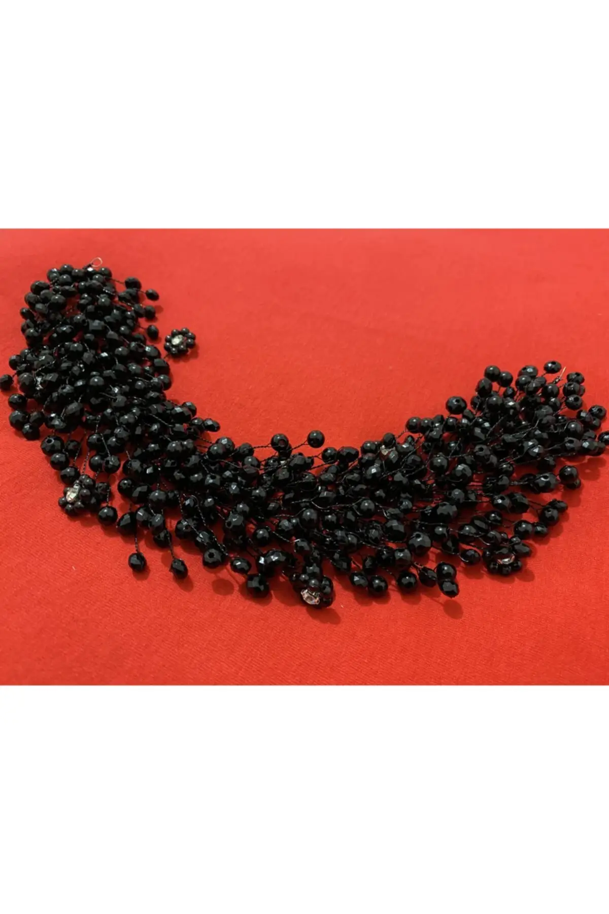 

Bridal Accessories Black Crystal Beads Bridal Hair Accessory Wedding Handmade For Bride And Bridesmaids