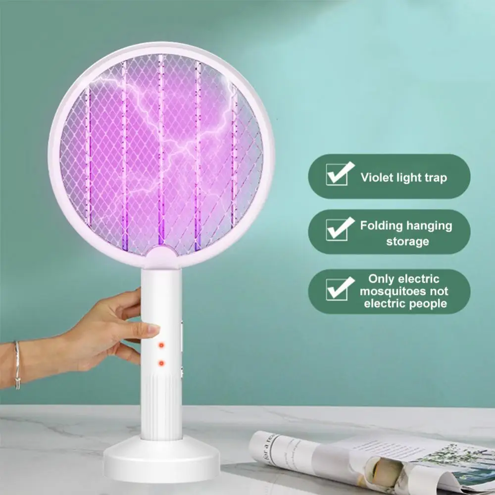 

2 In1 Mosquito Killer Lamp Electric Shock Mosquito Swatter USB Recharg Bug Zapper Mosquito Trap NEW Intelligent Household Tools