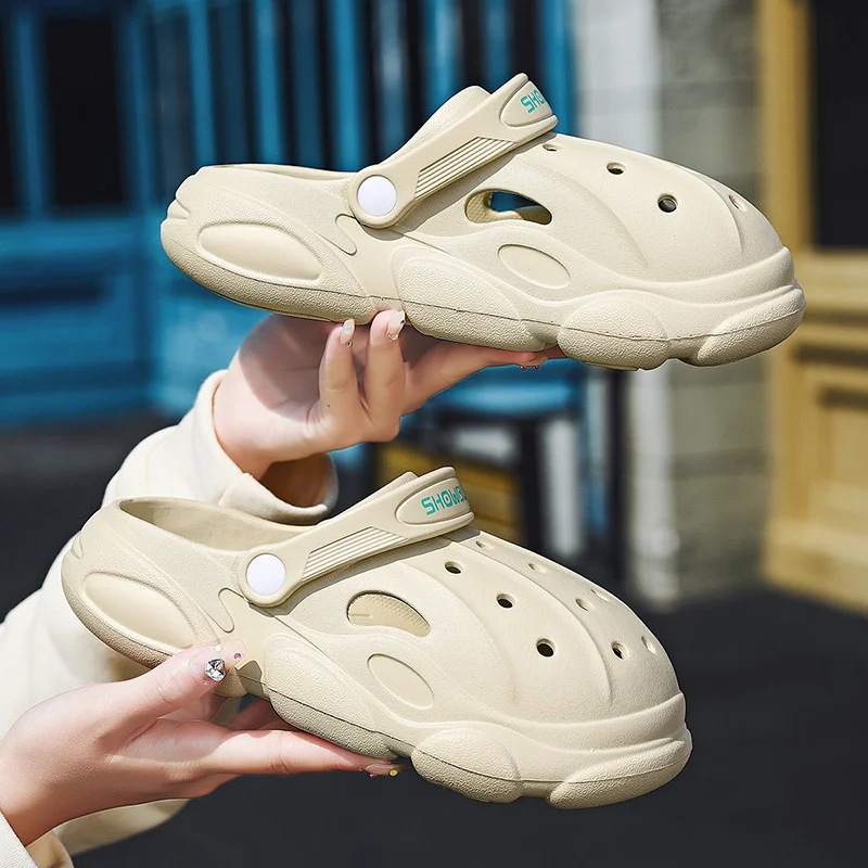 Men Outdoor Anti-skid Thick Bottomed Slippers 2023 Summer Wo