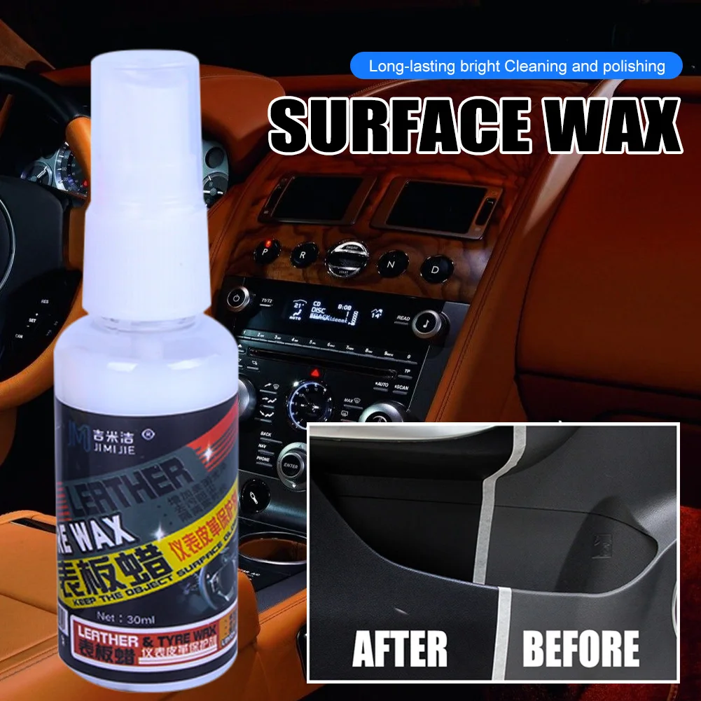 

30ml Car Interior Retreading Agent Leather Plastic Part Restorer Polishing Wax Dashboard Car Maintenance Care Kit Accessories