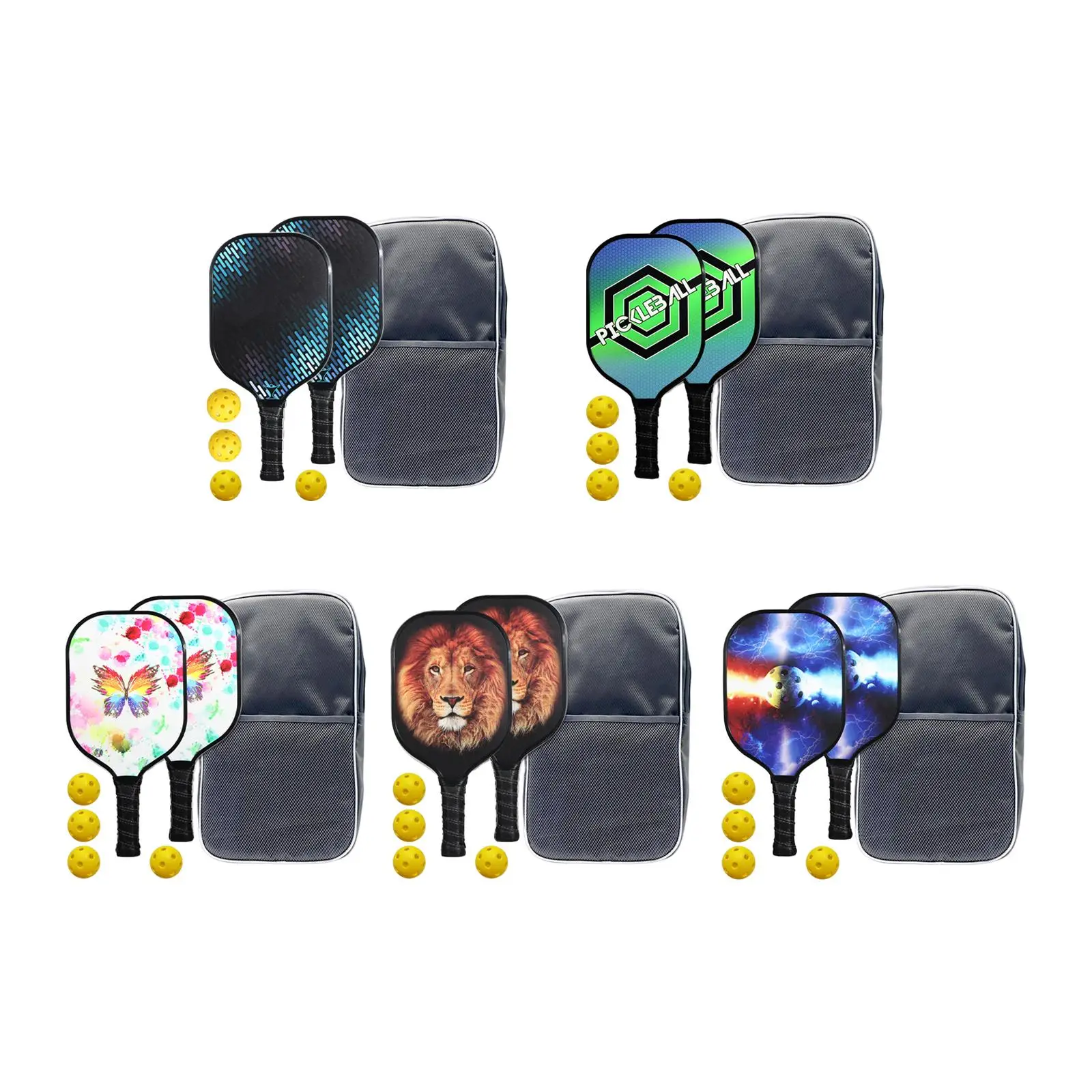 

Профессиональные лопатки для пиклбола, набор из 2 портативных сумок для хранения пиклбола