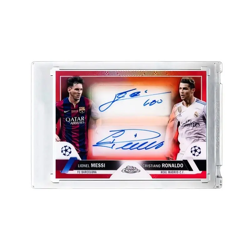 Коллекционная карта DIY Ultimate 11 с автографами Месси и CR7, идеальный подарок на день рождения для футбольных фанатов, роскошная сувенирная карта с двумя звездами (art.: 3920da338be87) - 3920da338be87
