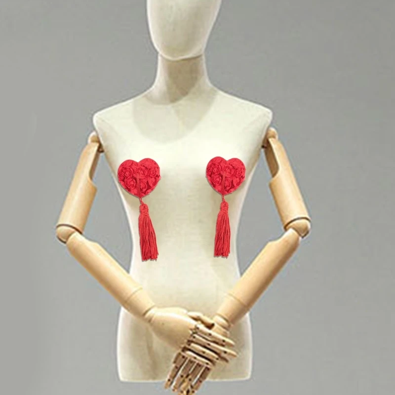 Женские накладки на соски с блестками и кисточками пирожки многоразовые