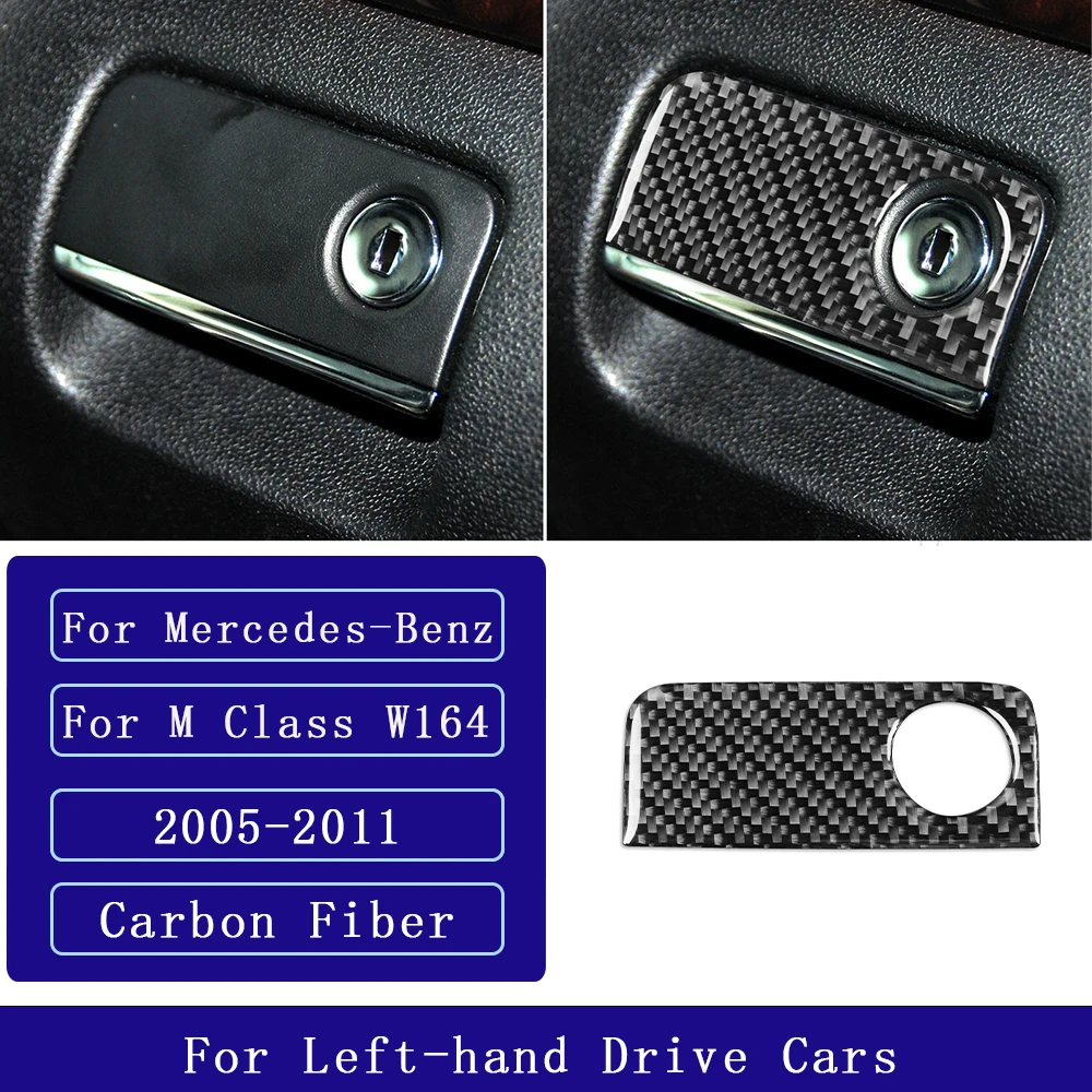 

Для Mercedes-Benz M Class W164 2005-2011 углеродное волокно Copilot перчатки панель полоса автомобильные аксессуары для интерьера декоративная наклейка