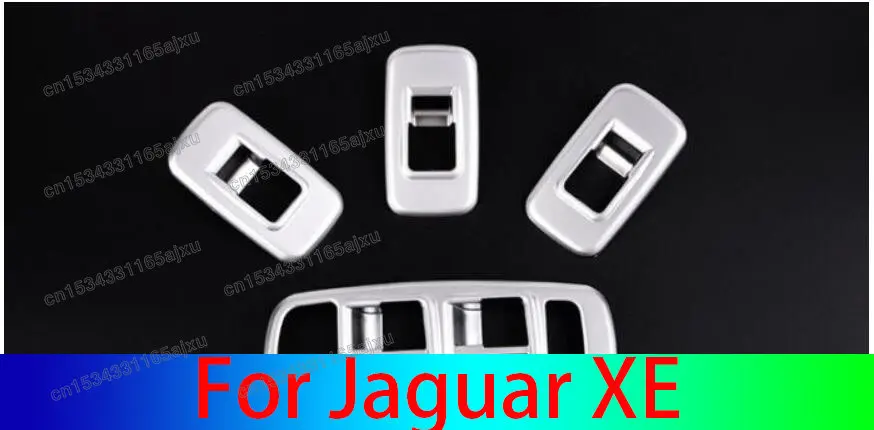

Car Styling For Jaguar XE 2015 -2018 Accessory 4pcs/set Chrome Car Door Window Button Panel Cover Trim Sticker