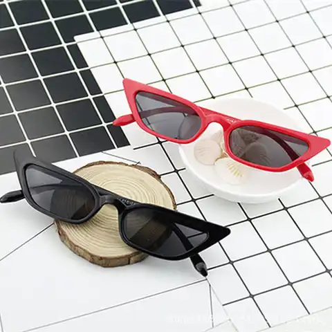 Солнцезащитные очки «кошачий глаз» UV400 для мужчин и женщин, Модные Винтажные, в стиле ретро, в маленькой оправе, роскошные брендовые дизайне...