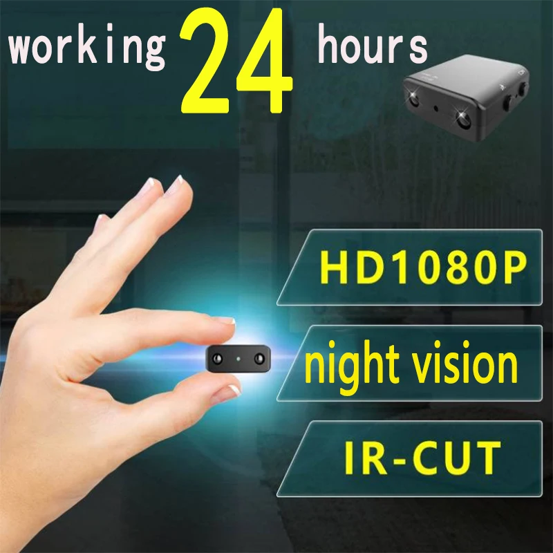 

1080P Smallest Mini Camera Full HD Camcorder Infrared Night Vision Micro Cam Motion detection IR-CUT DV Support Hidden TF card