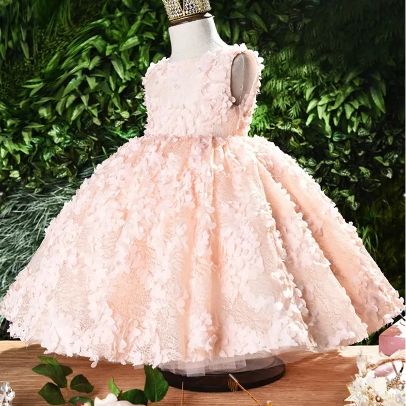 

Платье для дня рождения для маленьких девочек; Одежда с цветочной вышивкой для свадьбы; Вечерние Детские костюмы принцессы; От 1 до 8 лет